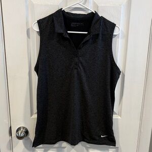 Nike Golf Black Sleeveless Polo Size XL